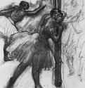 Балерина у опоры. 1895-1898 - 690 x 530 мм Уголь на бумаге Эссен. Музей Фолькванг Франция