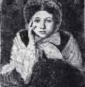 Портрет Маргариты де Га, сестры художника. 1862-1865 - 117 х 88 мм Офорт Частное собрание Франция