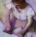 Гладильщица, 1882 - 1886 г. - Бумага, пастель. Частное собрание. Франция.