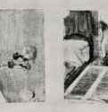 Два мотива: В цирке Медрано и Обнаженная в дверях. 1876-1879 - 162 х 252 мм Литография Чикаго (штат Иллинойс). Художественный институт, Отдел гравюры и рисунка Франция