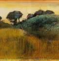 Пшеничное поле и зеленый холм, 1892 г. - Бумага, пастель. Музей Нортона Саймона. Пасадена (Калифорния).Франция.