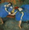 Две танцовщицы в голубом, 1899 г. - Пастель; 103 x 92 см. Орсэ. Париж. Франция.