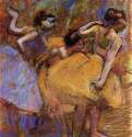 Балерины, 1900 г. - Бумага, уголь, пастель; 95,57 x 67,95 см. Мемориальная художественная галерея. Университет Рочестера. Франция.
