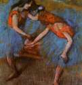 Две балерины с желтым корсажем, 1902 г. - Пастель. Частное собрание. Франция.