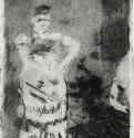Певица. 1878 - 160 х 119 мм Акватинта и мягкий лак Сент-Луис (штат Миссури). Городской художественный музей Франция