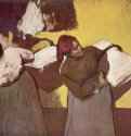 Две прачки с бельём - 1876-187846 x 61 смКартон, смешанная техникаИмпрессионизмФранцияНью-Йорк. Собрание Ховарда Дж. Сакса