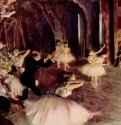 Репетиция на сцене - 1878-1879 *52,5 x 71 смХолст, маслоИмпрессионизмФранцияНью-Йорк. Музей Метрополитен
