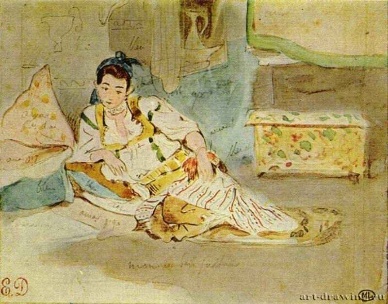 Алжирские женщины (этюд) - Вторая треть 19 века10 x 13 смАкварельРомантизмФранцияПариж. Лувр