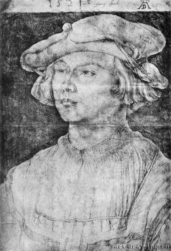 Портрет Барента ван Орлея. 1521 - 41 x 28,2 Уголь на бумаге Лувр, Кабинет рисунков Париж