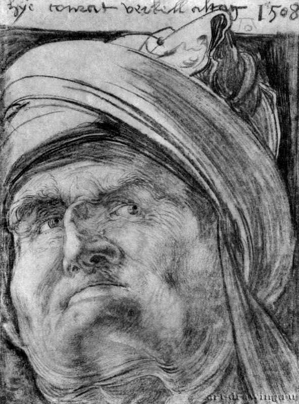 Портрет Конрата Феркеля. 1508 - 29,5 x 21,6 Уголь на бумаге Британский музей, Отдел гравюры и рисунка Лондон