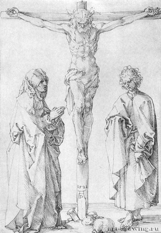 Распятие Христа. 1521 - 32,3 x 22,3 Перо на бумаге Собрание графики Альбертина Вена