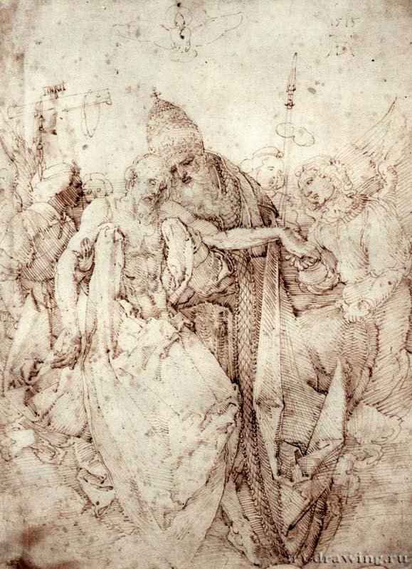 Святая Троица. 1515 - 30 х 21,9 Перо бистром, на бумаге Музей изящных искусств, Отделение гравюр, рисунков и фотографий Бостон (Массачусетс)