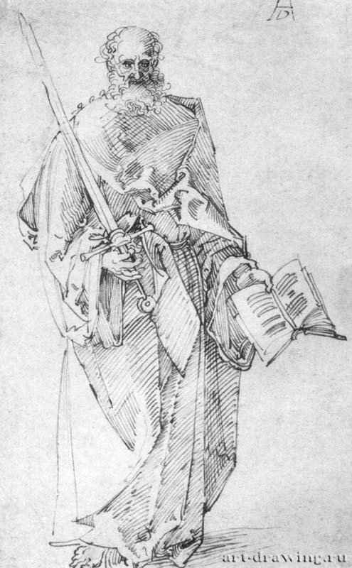 Святой Павел. 1514 - 22 x 13,9 Перо на бумаге Гравюрный кабинет Государственных художественных собраний Дрезден