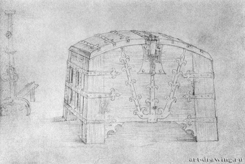 Сундук. 1521 - 11,5 x 16,7 Серебряный штифт на бумаге Британский музей, Отдел гравюры и рисунка Лондон
