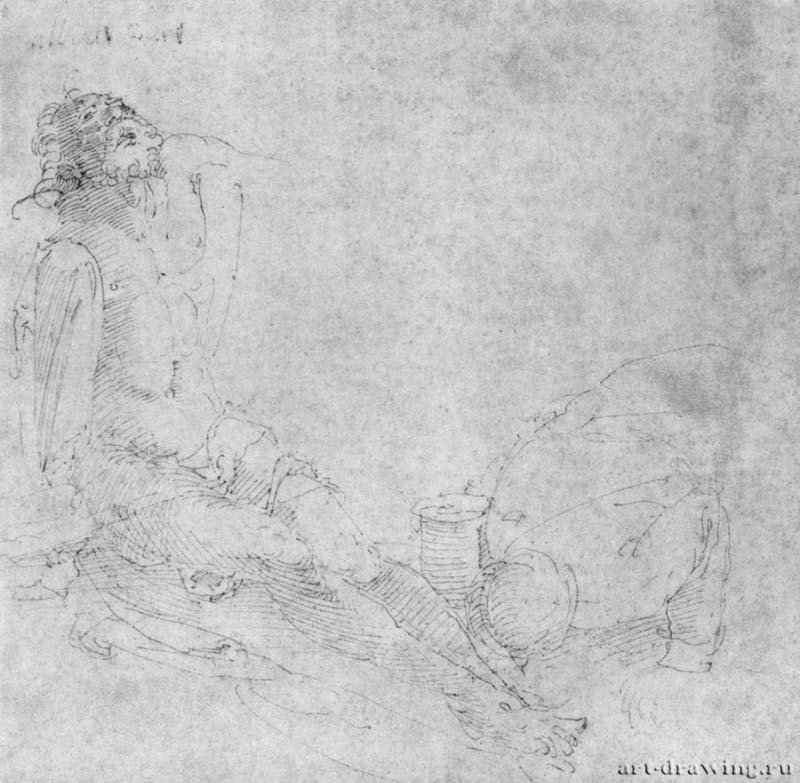 Христос и Магдалина. 1510 - 16,5 x 17 Перо на бумаге Гравюрный кабинет Берлин