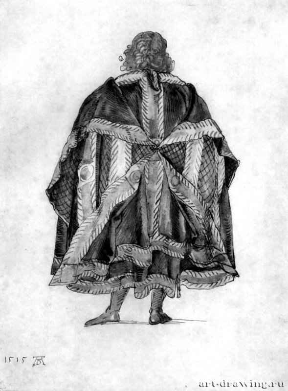 Эскиз придворного костюма 1513-1515 - 28,3 x 21 Перо, акварель, на бумаге Собрание графики Альбертина Вена