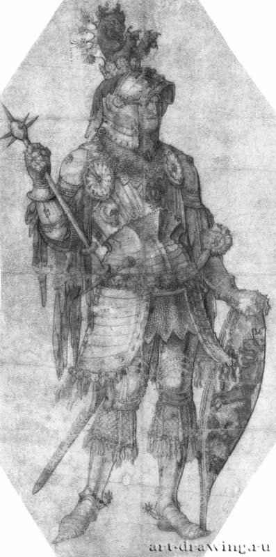 Альбрехт, Граф, Габсбург. 1514-1515 - 31,3 x 15,7 Перо, акварель, на бумаге Гравюрный кабинет Берлин