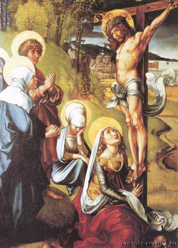 Семь скорбей Марии, центральная часть, Христос на кресте - 1494-1497 *63,5 x 45,5 смДеревоВозрождениеГерманияДрезден. Картинная галерея