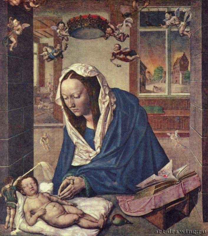 Алтарь Девы Марии, центральное изображение, Мария с младенцем - 1496 *95 x 105,5 смХолстВозрождениеГерманияДрезден. Картинная галерея