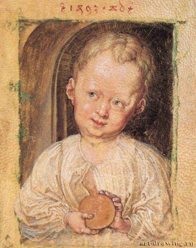 Ребенок Иисус с гостией - 1493118 x 93 смВозрождениеГерманияВена. Альбертина