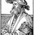 Латинский писатель Эобан Хесс. 1526 - Альбрехт Дюрер: Латинский писатель Эобан Хесс 1526. 12,9 х 9,5. Ксилография.