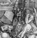Меланхолия I. 1514 - 23,9 х 18,9 Резцовая гравюра на меди Художественный институт, Отдел гравюры и рисунка Чикаго (Иллинойс)