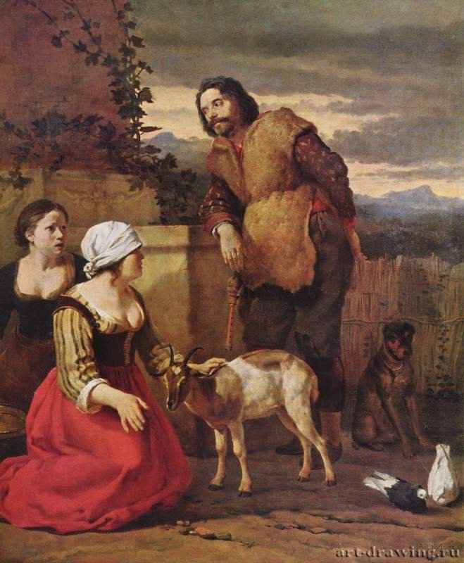 Больная коза - Середина 17 века84 x 73 смХолстБароккоНидерланды (Голландия)Мюнхен. Замок Шлейсгейм