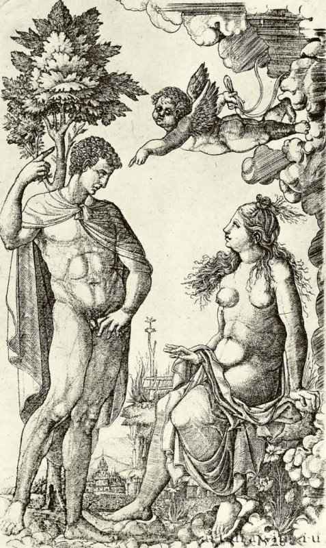 Дюве, Жан: Аллегория Невинности, покоренной Амуром, 1528.