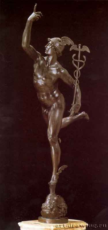 Меркурий. 1564-1580 - Высота: 180 см. Бронза. Флоренция. Национальный музей Барджелло.