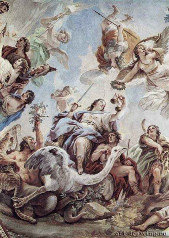 Фрески из галереи Палаццо Медичи-Риккарди (Флоренция). Правосудие - 1684-1686ФрескаБароккоИталияФлоренция. Палаццо Медичи-Риккарди