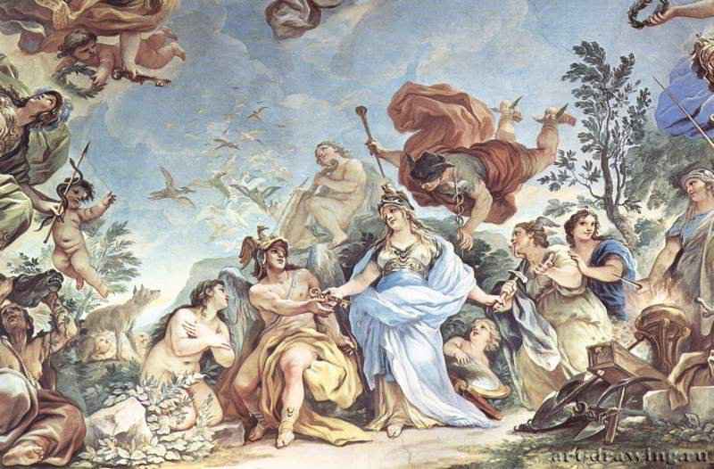 Фрески из галереи Палаццо Медичи-Риккарди (Флоренция). Середина жизни - 1684-1686ФрескаБароккоИталияФлоренция. Палаццо Медичи-Риккарди