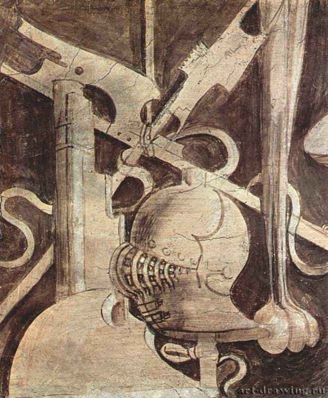 Фриз с гризайлями с изображениями "семи свободных искусств" и механики в Каза Пеллиццари (Кастельфранко, Венето). Доспехи - 1500-1510 *ФрескаВозрождениеИталияКастельфранко. Каза Пеллидзари