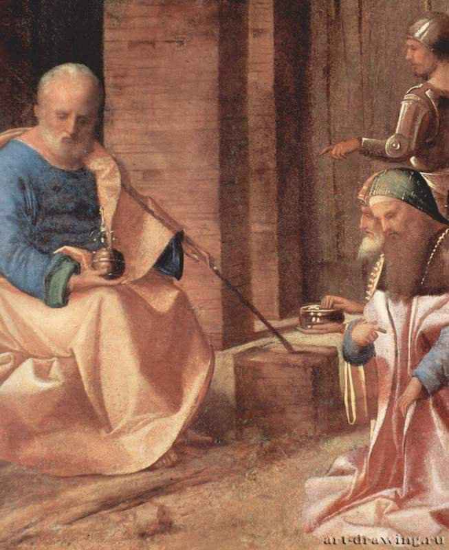 Поклонение волхвов. Фрагмент. Иосиф с двумя волхвами - 1500-1510ДеревоВозрождениеИталияЛондон. Национальная галерея