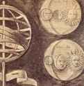 Фриз с гризайлями с изображениями "семи свободных искусств" в Каза Пеллиццари (Кастельфранко, Венето). Земля, луна и солнце (астрономия) - 1500-1510 *ФрескаВозрождениеИталияКастельфранко. Каза Пеллидзари
