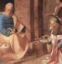 Поклонение волхвов. Фрагмент. Иосиф с двумя волхвами - 1500-1510ДеревоВозрождениеИталияЛондон. Национальная галерея