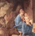 Поклонение волхвов. Фрагмент. Мария с младенцем, волом и ослом - 1500-1510ДеревоВозрождениеИталияЛондон. Национальная галерея