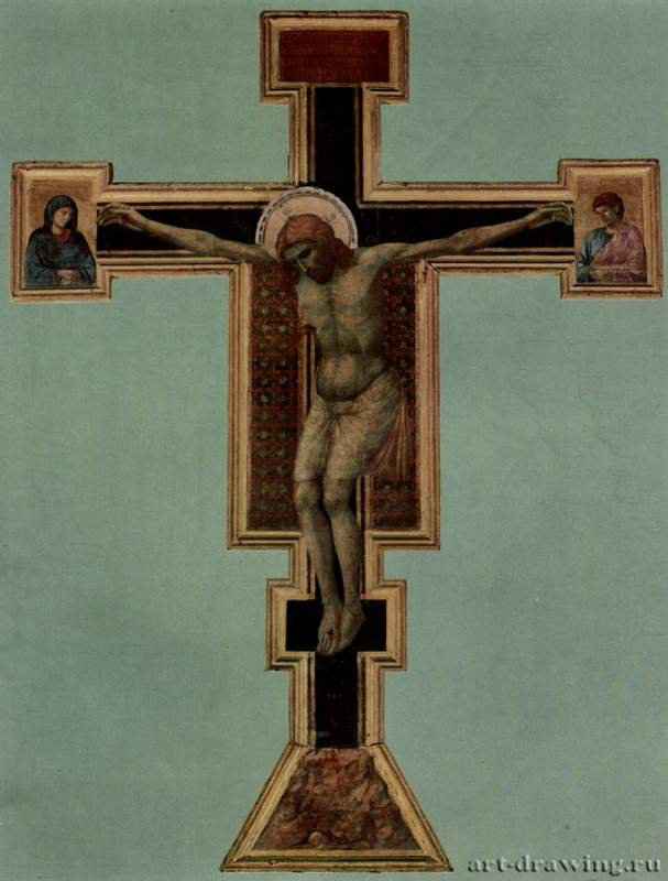 Распятие - 1290-1300578 x 406 смДерево, темпераГотика, раннее ВозрождениеИталияФлоренция. Санта Мария Новелла