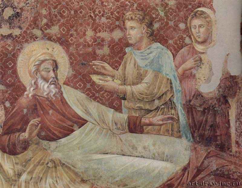 Цикл фресок о жизни св. Франциска Ассизского. Исаак отвергает Исава - 1292-1294 *ФрескаГотика, раннее ВозрождениеИталияАссизи. Сан Франческо, верхняя церковь