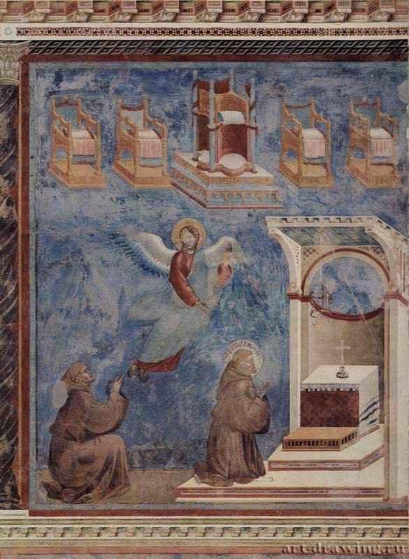 Цикл фресок о жизни св. Франциска Ассизского. Видение престола - 1296-1298ФрескаГотика, раннее ВозрождениеИталияАссизи. Сан Франческо, верхняя церковь