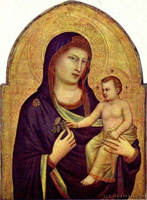 Мадонна с младенцем - 1320 *85,5 x 62 смДеревоГотика, раннее ВозрождениеИталияВашингтон. Национальная картинная галерея