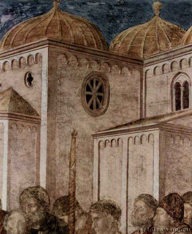 Цикл фресок капеллы Перуцци. Санта Кроче во Флоренции. Евангелист Иоанн воскрешает Друзиану. Фрагмент - 1320 *ФрескаГотика, раннее ВозрождениеИталияФлоренция. Санта Кроче, капелла Перуцци