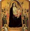 Мадонна со святыми и ангелами (Алтарь Оньиссанти) - 325 x 204 см. Дерево, темпера. Флоренция. Галерея Уффици.