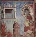 Цикл фресок о жизни св. Франциска Ассизского. Испытание огнем перед султаном - 1296-1298ФрескаГотика, раннее ВозрождениеИталияАссизи. Сан Франческо, верхняя церковьНаписана совместно с Меммо ди Филипуччо