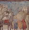 Цикл фресок о жизни св. Франциска Ассизского. св. Франциск дарит свой плащ бедному рыцарю - 1296-1298ФрескаГотика, раннее ВозрождениеИталияАссизи. Сан Франческо, верхняя церковь
