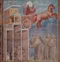 Цикл фресок о жизни св. Франциска Ассизского. Видение огненной колесницы - 1296-1298ФрескаГотика, раннее ВозрождениеИталияАссизи. Сан Франческо, верхняя церковь