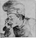 Портрет мужчины. 1616 - 177 х 172 мм Красный и черный мел, на белой бумаге Франкфурт Художественный институт Штеделя, Гравюрный кабинет Италия