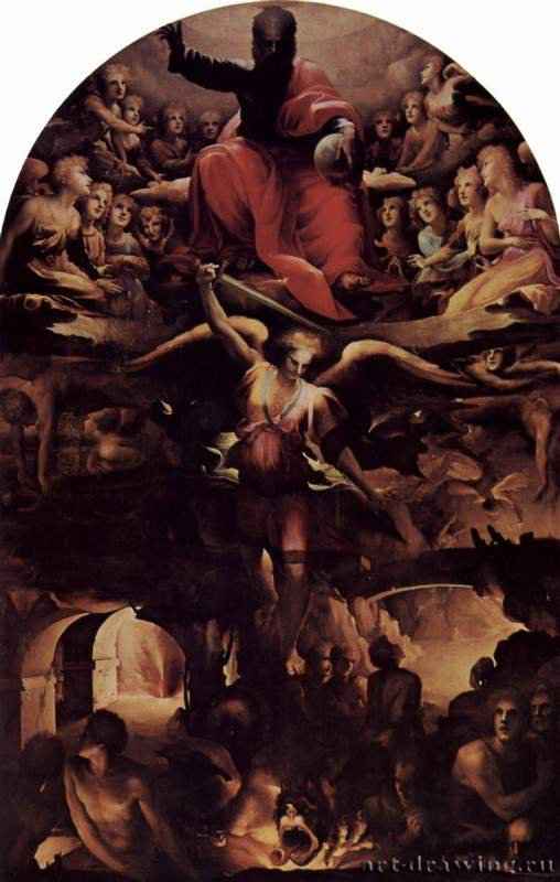 Ад. 1526-1530 - 348 x 225 смДеревоМаньеризмИталияСиена. Сан Николо аль Кармине