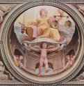 Аллегорический цикл фресок (Политические добродетели) из Палаццо Пубблико в Сиене. Юстиция (Justizia). 1532-1535 - ФрескаМаньеризмИталияСиена. Палаццо Пубблико