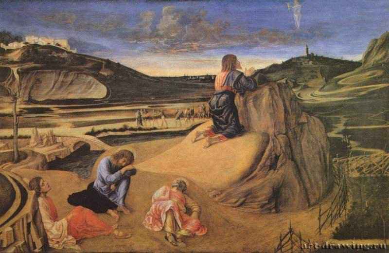 Христос на Елеонской горе. 1465-1470 * - 81 x 127 смДеревоВозрождениеИталияЛондон. Национальная галерея