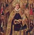 Св. Доминик на троне с семью главными добродетелями. 1474-1477 - 242 x 130 смДеревоПоздняя готикаИспанияМадрид. Прадо